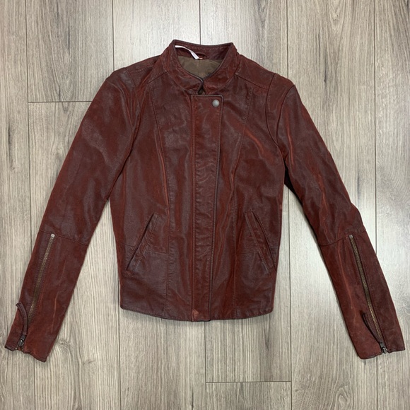 Free People Women Cool & Clean‎ Moto Jacket Vegan Faux Suede Size 8 - Picture 2 of 12